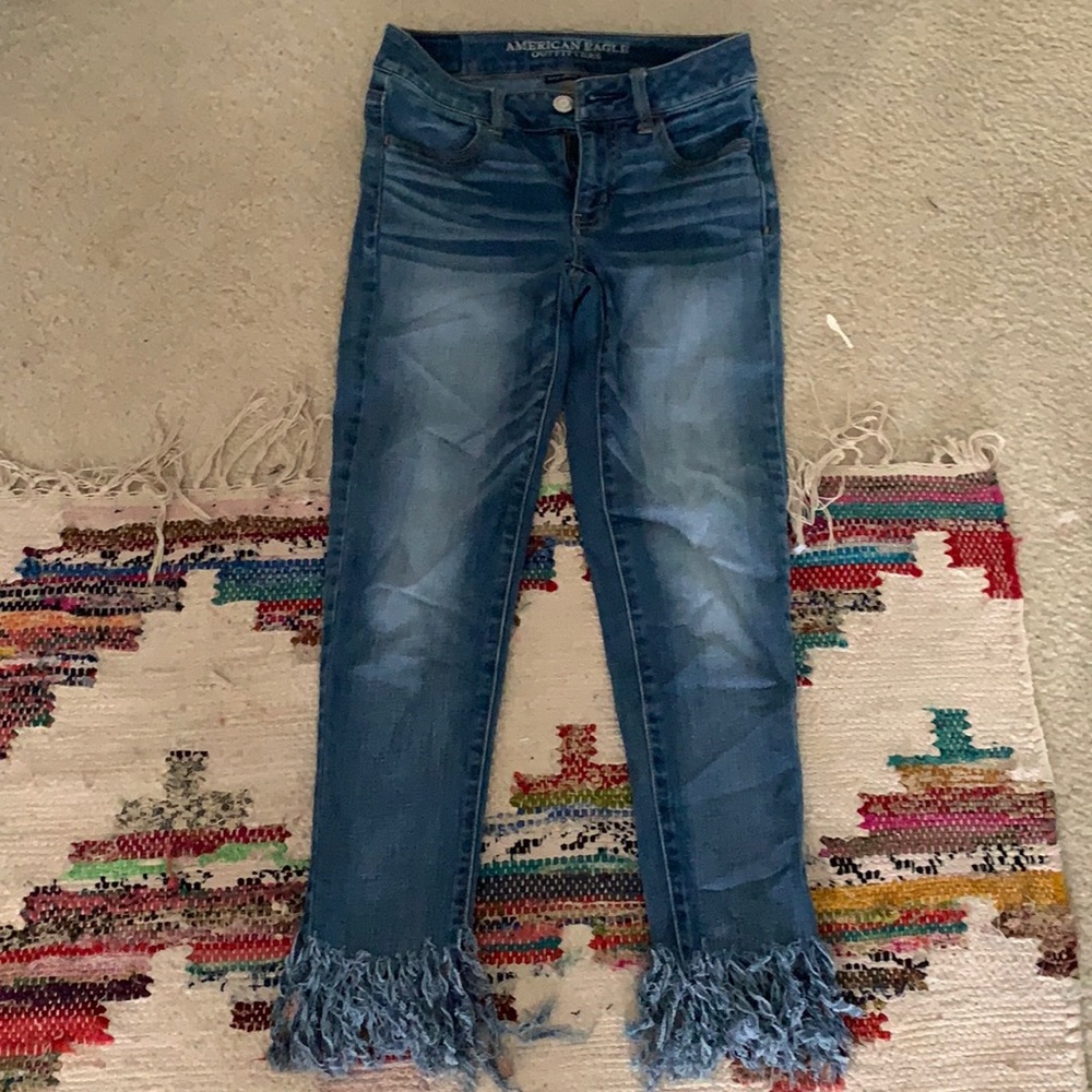 American eagle fray jeans